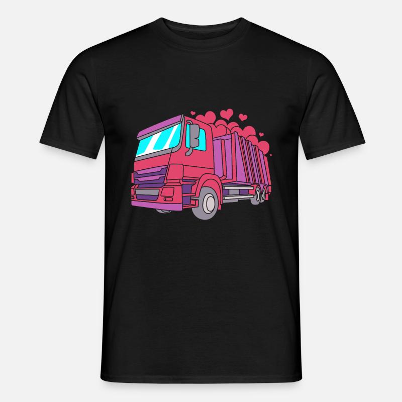 Mülleimer Müllwagen Müllauto Müllmann - Männer T-Shirt - Schwarz