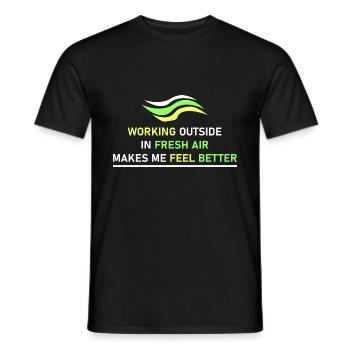 Arbeit im Freien - Männer T-Shirt - Schwarz - Vorne - AI Model Male 178 light (178cm)