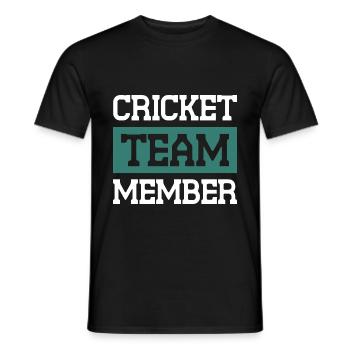 Cricket Team - Männer T-Shirt - Schwarz - Vorne - AI Model Male 178 light (178cm)