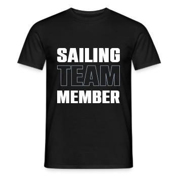 Équipe de voile - T-shirt homme - noir - Devant - AI Model Male 178 light (178cm)