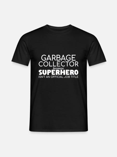 Garbage collector Superhero - Men's T-Shirt - black