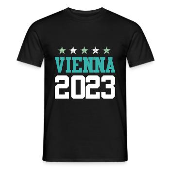 Vienna 2023 Wien - Men's T-Shirt - black - Front - AI Model Male 178 light (178cm)