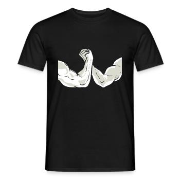 Arm Wrestling -Wettbewerb Fitnesstrainer - Männer T-Shirt - Schwarz - Vorne - AI Model Male 178 light (178cm)