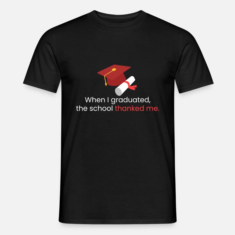 When I graduated - Men’s T-shirt - black
