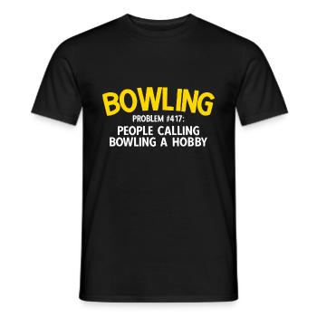 Bowling - Männer T-Shirt - Schwarz - Vorne - AI Model Male 178 light (178cm)