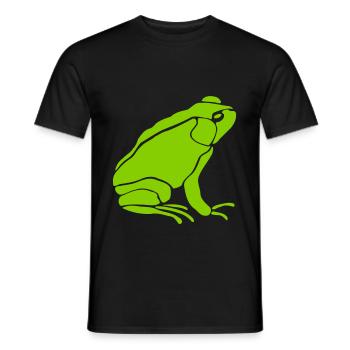 hopping frog animal - Men's T-Shirt - black - Front - AI Model Male 178 light (178cm)
