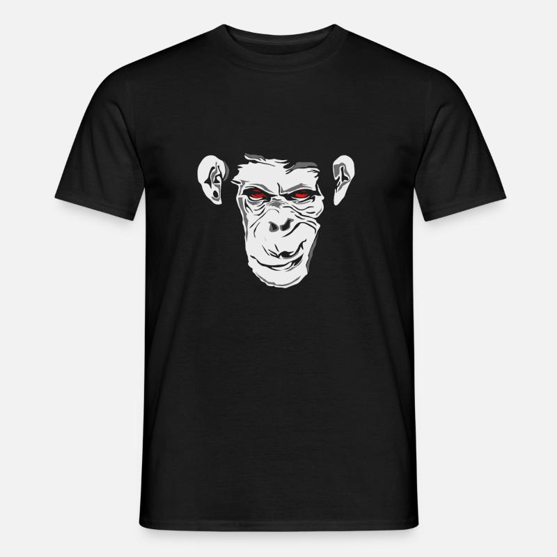 Monkey Sees Monkey Does 02_redeyes - Männer T-Shirt - Schwarz