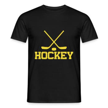 Hockey - Männer T-Shirt - Schwarz - Vorne - AI Model Male 178 light (178cm)