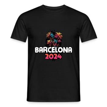 Barcelona 2024 Holiday Trip Colorful - Men's T-Shirt - black - Front - AI Model Male 178 light (178cm)