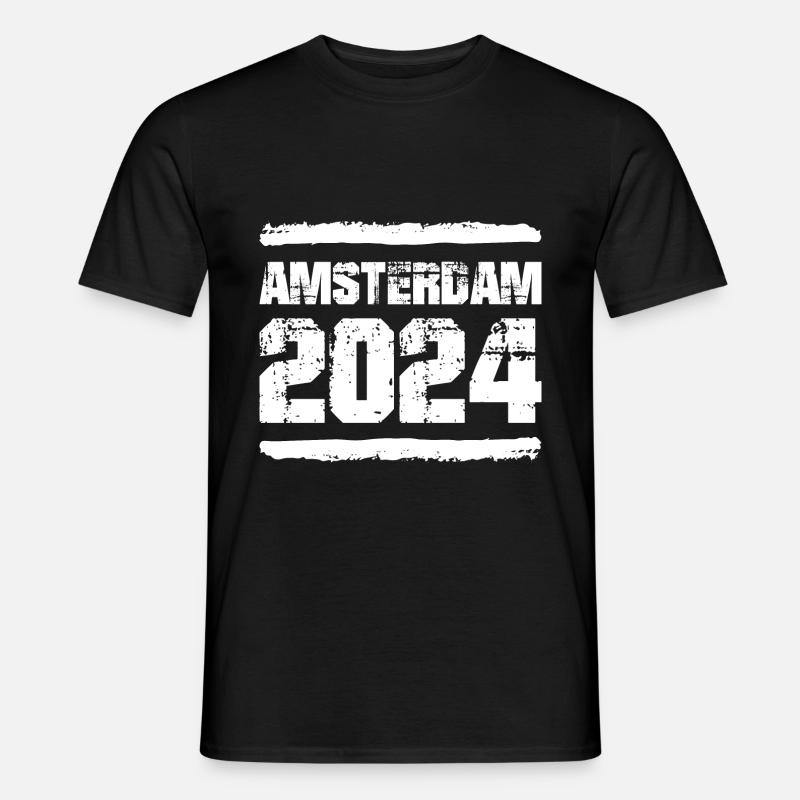 Amsterdam 2024 Team - Männer T-Shirt - Schwarz