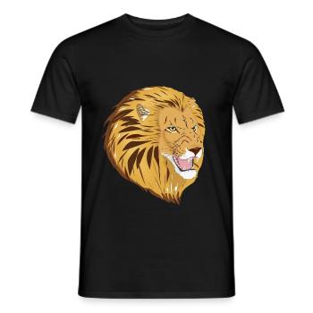 Lio the Lion - Men's T-Shirt - black - Front - AI Model Male 178 light (178cm)