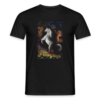chevaux - T-shirt homme - noir - Devant - AI Model Male 178 light (178cm)