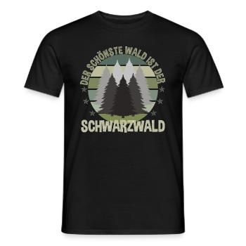 Schwarzwald Trekking Berge Wandern Heimat Geschenk - Männer T-Shirt - Schwarz - Vorne - AI Model Male 178 light (178cm)