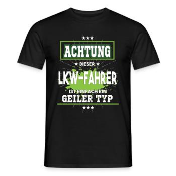 LKW Fahrer einfach ein geiler Typ - Männer T-Shirt - Schwarz - Vorne - AI Model Male 178 light (178cm)