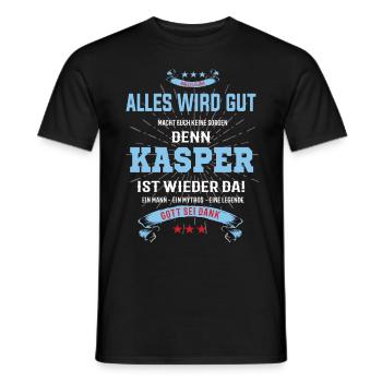 Alles wird gut denn Kasper Ist da T-Shirt - Männer T-Shirt - Schwarz - Vorne - AI Model Male 178 light (178cm)