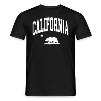 California - Men's T-Shirt - black - Front - AI Model Male 178 light (178cm)