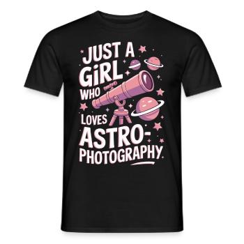 Astronomie Astrophotographie Filles Femmes Dire - T-shirt homme - noir - Devant - AI Model Male 178 light (178cm)