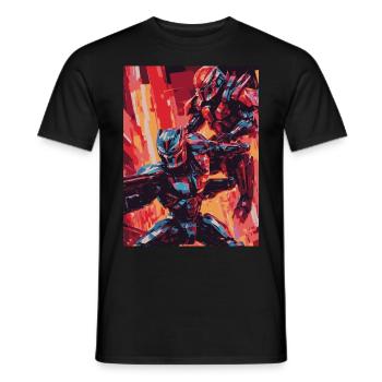 robot 05 - Männer T-Shirt - Schwarz - Vorne - AI Model Male 178 light (178cm)
