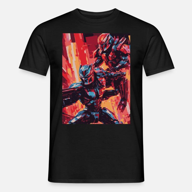 robot 05 - Männer T-Shirt - Schwarz