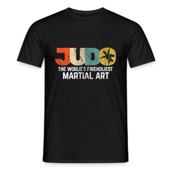 Japanischer Kampfsport Judo - Männer T-Shirt - Schwarz - Vorne - AI Model Male 178 light (178cm)