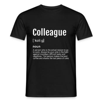 Colleague Definition - Men's T-Shirt - black - Front - AI Model Male 178 light (178cm)