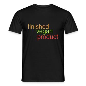 Vegan finished product - Men's T-Shirt - black - Front - AI Model Male 178 light (178cm)