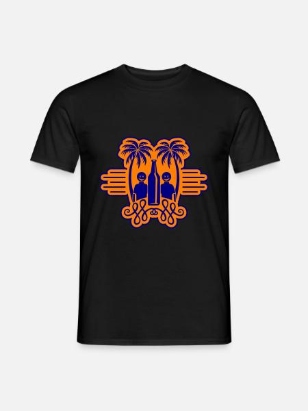 Palm Trees Beach Holiday Party - Men's T-Shirt - black