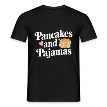Pancakes Breakfast Food Pancake - Men's T-Shirt - black - Front - AI Model Male 178 light (178cm)