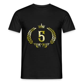 Couronne à 5 chiffres - T-shirt homme - noir - Devant - AI Model Male 178 light (178cm)