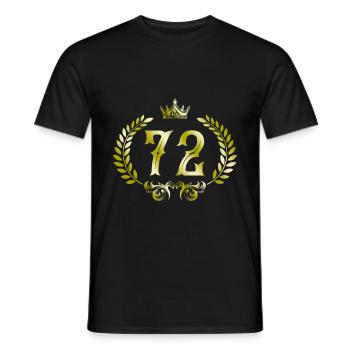 72 Zahl Kranz - Männer T-Shirt - Schwarz - Vorne - AI Model Male 178 light (178cm)