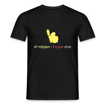 AP Servant - 1 tour de tir - T-shirt homme - noir - Devant - AI Model Male 178 light (178cm)