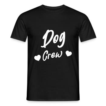 Dog Crew Herz - Männer T-Shirt - Schwarz - Vorne - AI Model Male 178 light (178cm)