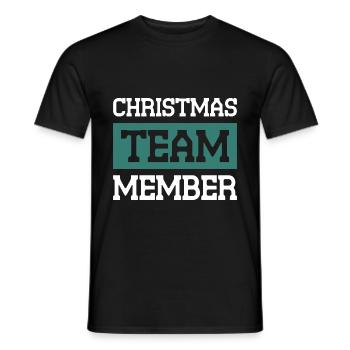 Christmas Team - Men's T-Shirt - black - Front - AI Model Male 178 light (178cm)