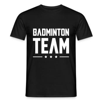 Badminton Team - Männer T-Shirt - Schwarz - Vorne - AI Model Male 178 light (178cm)