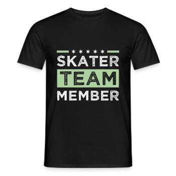 Skater Team - Men's T-Shirt - black - Front - AI Model Male 178 light (178cm)
