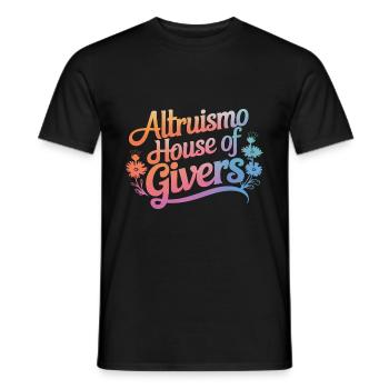 Altruisme Don désintéressé Donner d’école - T-shirt homme - noir - Devant - AI Model Male 178 light (178cm)