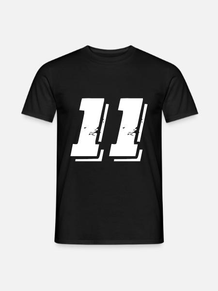 11 Zahl Symbol - Männer T-Shirt - Schwarz