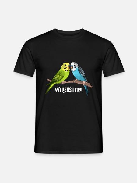 Wellensittich - Männer T-Shirt - Schwarz