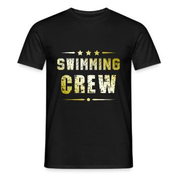 Swimming Crew - Men's T-Shirt - black - Front - AI Model Male 178 light (178cm)