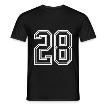 Symbole numérique 28 - T-shirt homme - noir - Devant - AI Model Male 178 light (178cm)