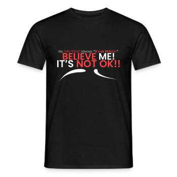 Mon ami: « C’est bon. » - T-shirt homme - noir - Devant - AI Model Male 178 light (178cm)