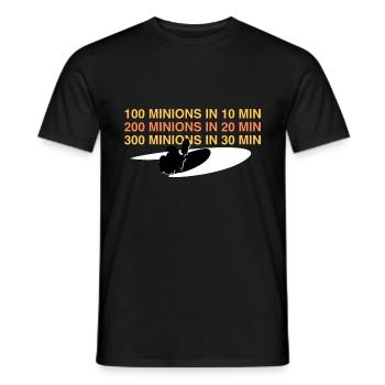 100 minions in 10 min - Men's T-Shirt - black - Front - AI Model Male 178 light (178cm)