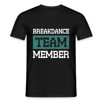 Breakdance Team - Men's T-Shirt - black - Front - AI Model Male 178 light (178cm)