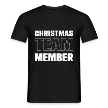 Christmas Team - Men's T-Shirt - black - Front - AI Model Male 178 light (178cm)