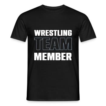 Wrestling Team - Men's T-Shirt - black - Front - AI Model Male 178 light (178cm)