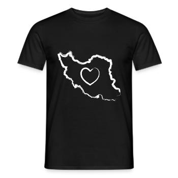 Iran Heart Dear Persian - Men's T-Shirt - black - Front - AI Model Male 178 light (178cm)