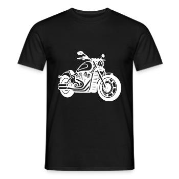 Motorcycle Biker - Men's T-Shirt - black - Front - AI Model Male 178 light (178cm)