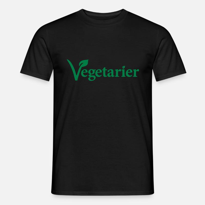 Vegetarier - Männer T-Shirt - Schwarz
