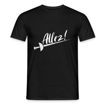 Fechten Fechten - Männer T-Shirt - Schwarz - Vorne - AI Model Male 178 light (178cm)