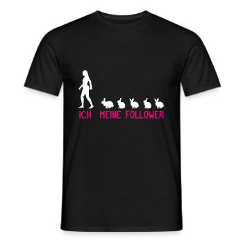 Ich Meine Follower Kaninchen Hasen Häschen Hase - Männer T-Shirt - Schwarz - Vorne - AI Model Male 178 light (178cm)